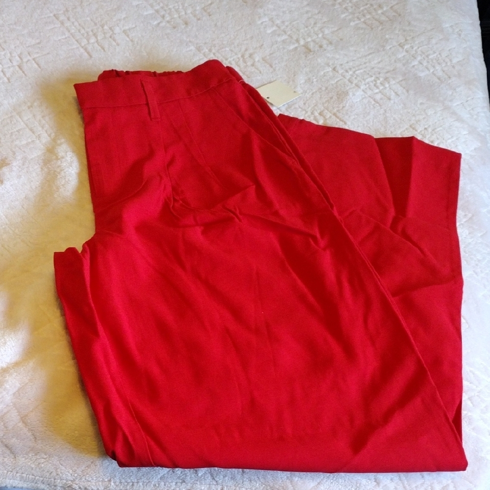a new day Red Chinos Casual Cotton Blend